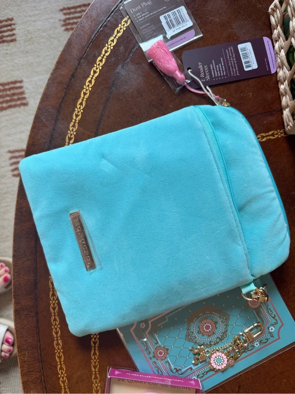 Antoinette eReader Bundle from the Quirky Cup Co, eReader sleeve, clingie, charm